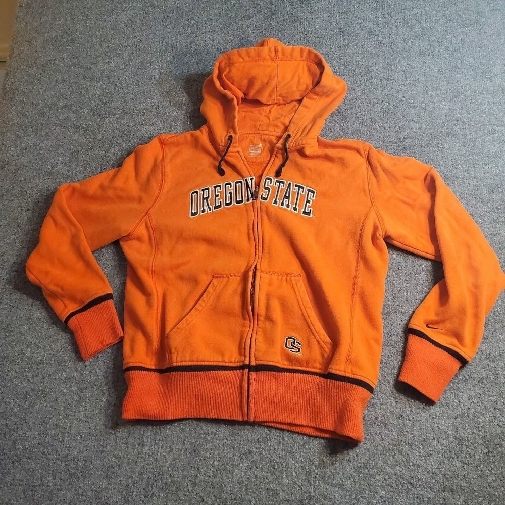 Oregon State NCAA Nike Youth Unisex Orange Embroidered  Zip Up Hoodie size L 14